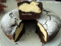 Ciambella al cacao con cuore di crema al rum