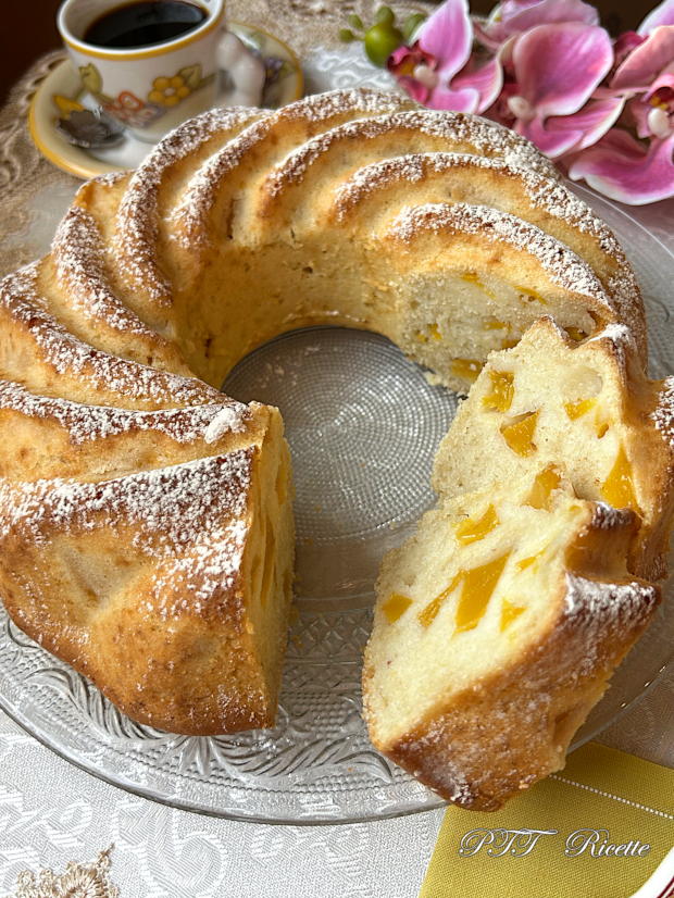 Ciambella al mango, senza uova e burro 3