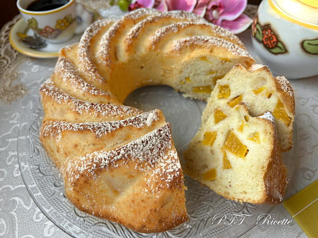 Ciambella al mango, senza uova e burro 4