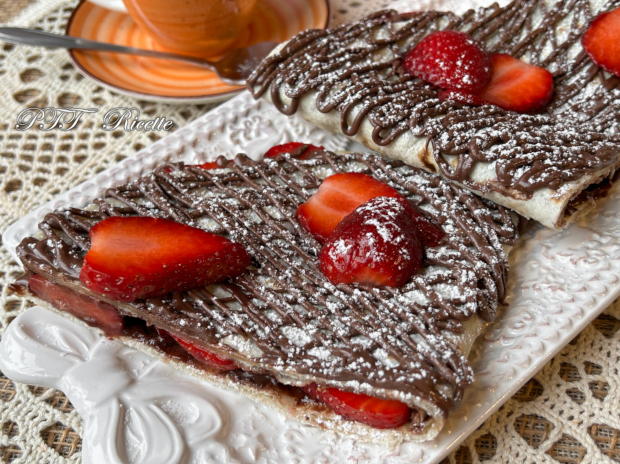 Piadina dolce con fragole e Nutella 4