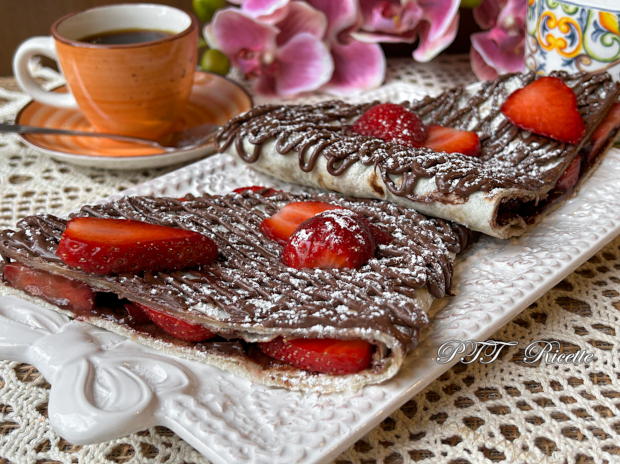 Piadina dolce con fragole e Nutella 5