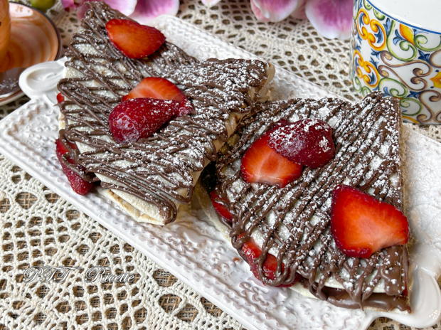 Piadina dolce con fragole e Nutella 6