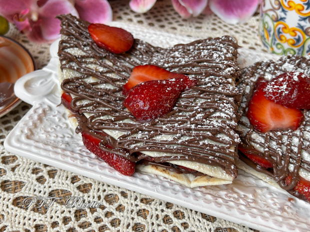 Piadina dolce con fragole e Nutella 8