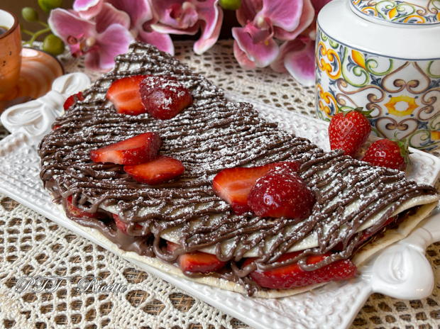 Piadina dolce con fragole e Nutella