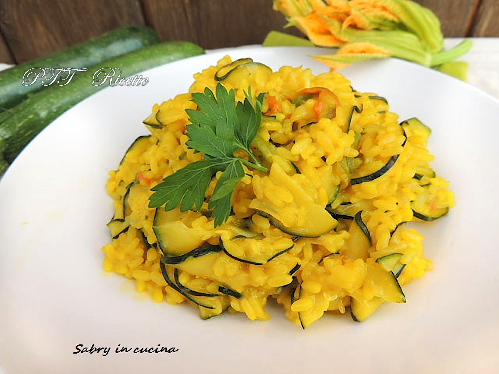risotto gamberi e zucchine e zafferano