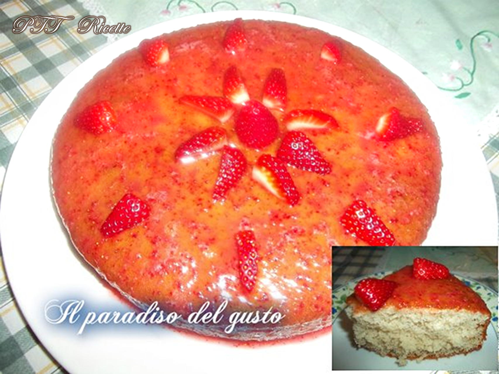torta allo yogurt con fragole