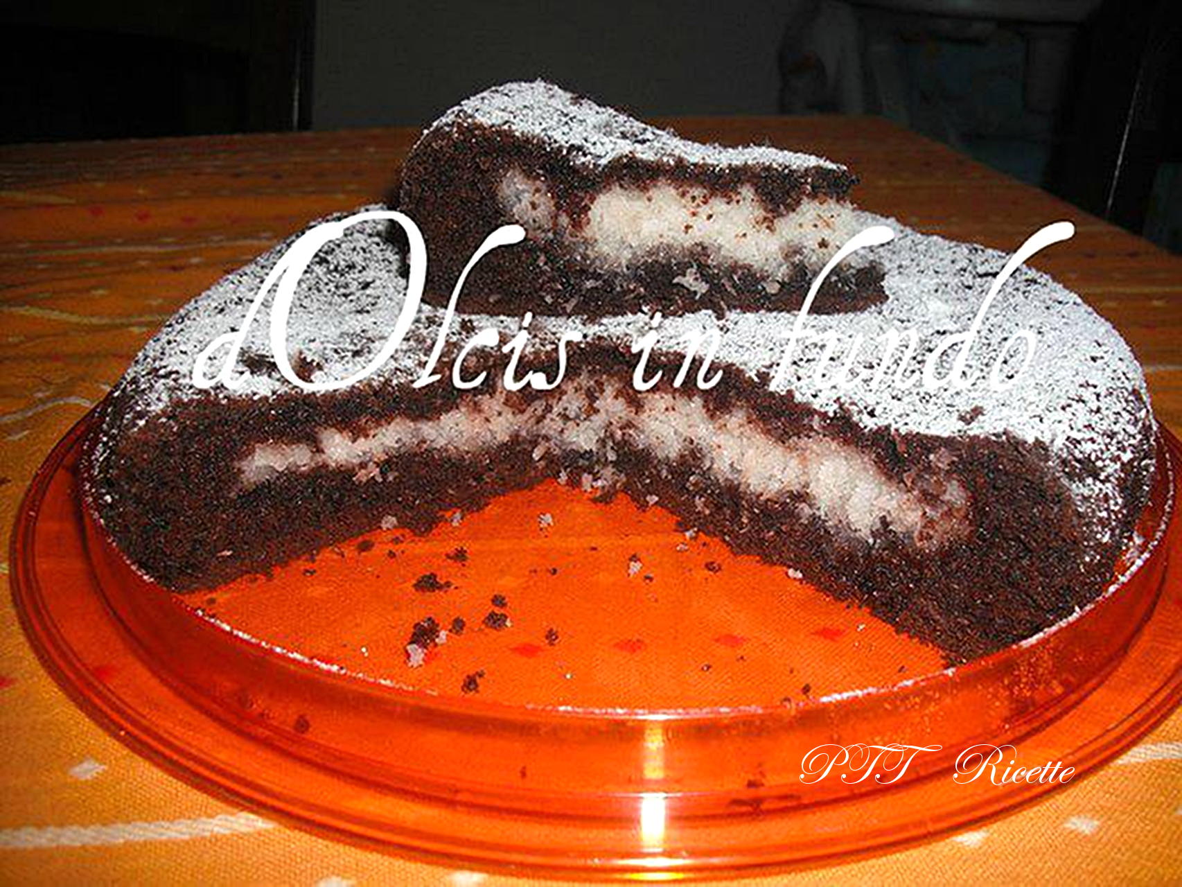 torta con solo farina di cocco e cioccolato